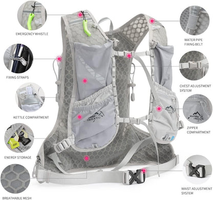 Running Hydration Vest for Men Women Water Backpack for Running 3L Running Hydration Pack for Trail Running Marathon Race Hiking