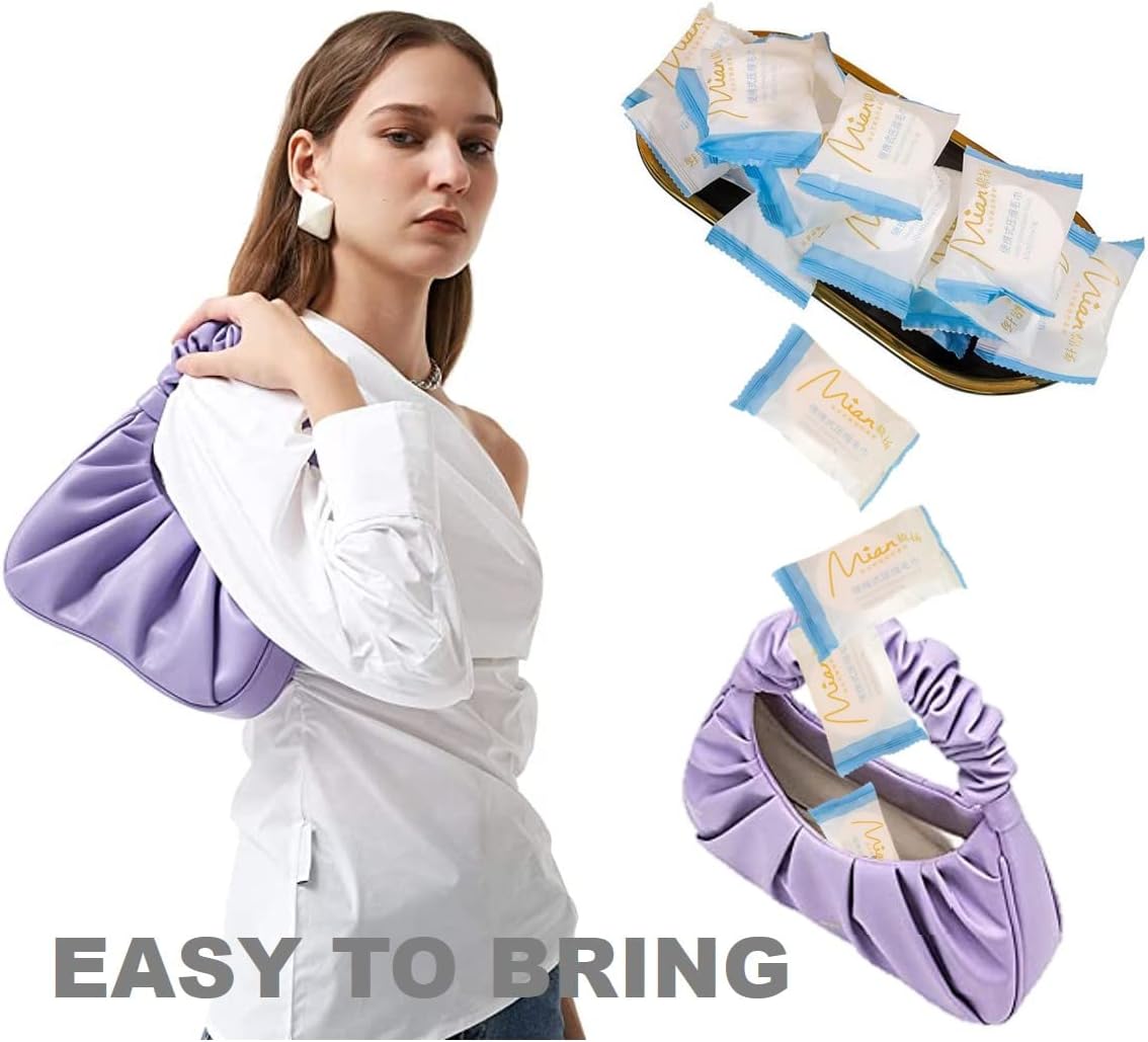 Premium Extra Large and Thick (23.6" X 11.8") Pure Cotton Disposable Washcloths, Portable Travel Towels Wash Cloth for Camping Hiking Backpacking or Traveling