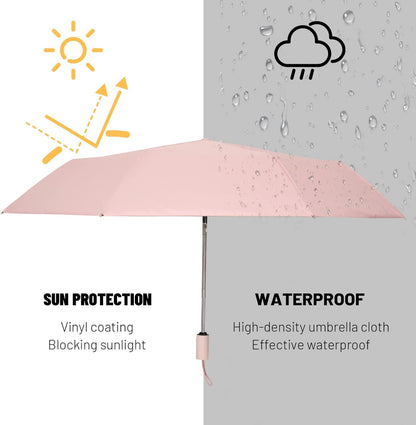 SY COMPACT Umbrella Automatic Travel Waterproof Light Folding Umbrellas Easy Carry for Women and Men