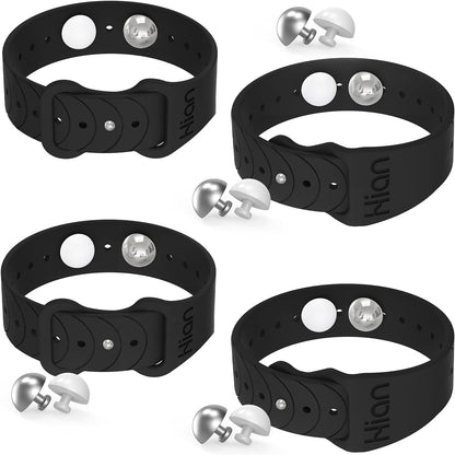 Hion Motion Sickness Bracelets Sea Sickness Wristbands for Motion Sickness/Morning Sickness/Pregnancy Nausea Anti Nausea Bands Acupressure Wristband Motion Sickness Bands（2Pairs Black ）