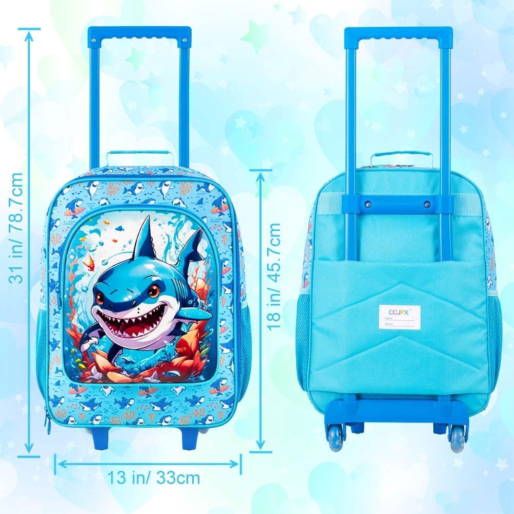 Kids Luggage for Boys Girls, Toddler Rolling Travel Carry on Suitcase with Wheels
