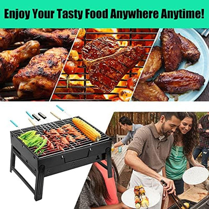 Portable BBQ Charcoal Grill Smoker for Outdoor Camping Picnics