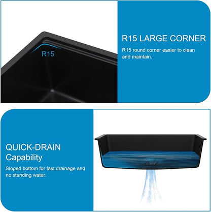 32 Granite Composite Kitchen Sink - Image 9