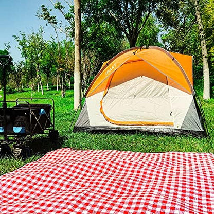 IFAST 2/6 Family Camping Tents, Outdoor Double Layers Waterproof Windproof with Top Roof Rainproof and Large Mesh Windows Portable Easy Set Up Camping Gear with Carry Bag for All Seasons
