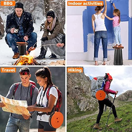 Fishboy Collapsible Stool for Adults, Portable Folding Camping Seat, 400lbs