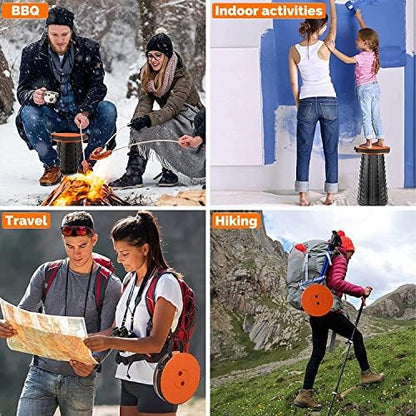 Fishboy Collapsible Stool for Adults, Portable Folding Camping Seat, 400lbs