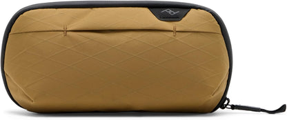 Peak Design Small Wash Pouch, Coyote, Ocean Edition, Travel Toiletry Bag, Upright or Hanging Dopp Kit with Pockets, Magnetic Toothbrush Pocket, Wide UltraZip Opening, Toiletry Bag for Men and Women