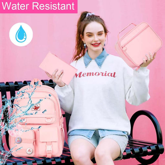 CCJPX Girls Backpack, 16 inch School Laptop Bag College Bookbag, Anti Theft Daypack for Teens Girls Students Women