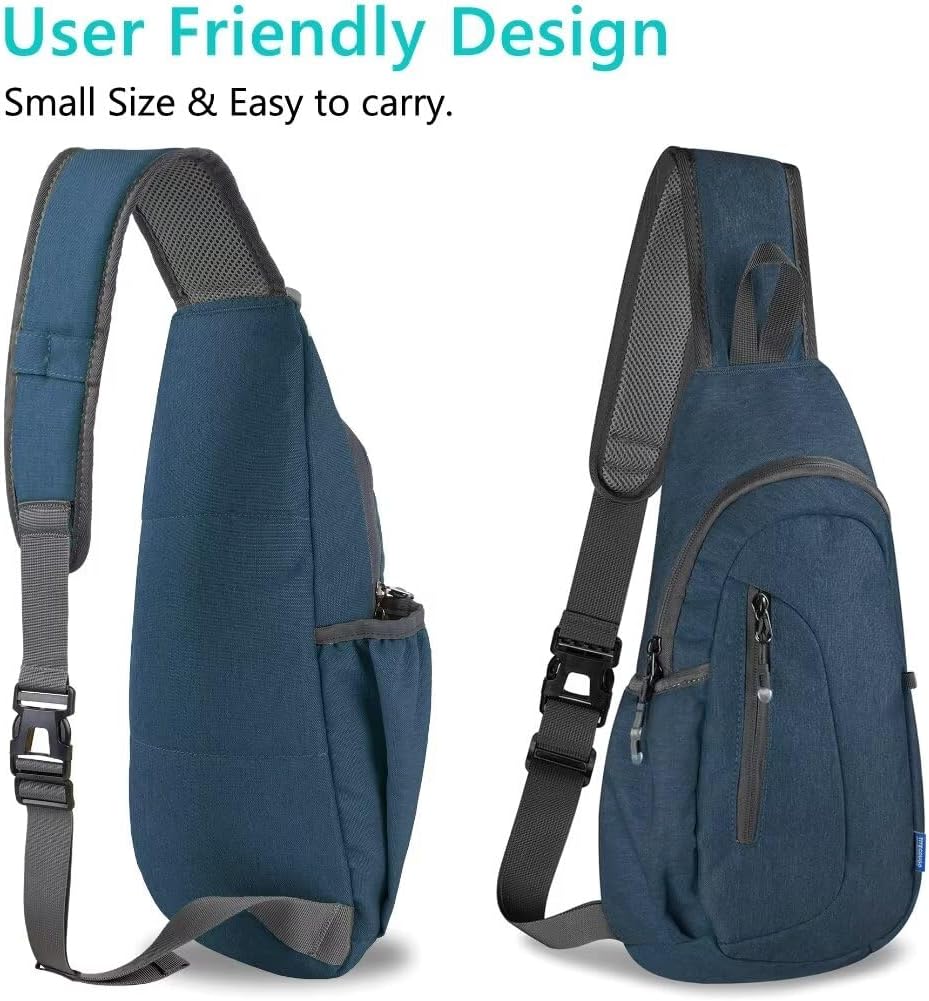 TITECOUGO Small Sling Bag, Lightweight Crossbody Backpack for Men Women, Shoulder Bag for Sports and Outdoor