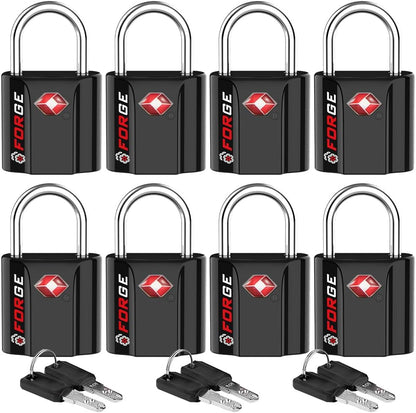 TSA Approved Luggage Locks, Ultra-Secure Dimple Key Travel Locks with Zinc Alloy Body