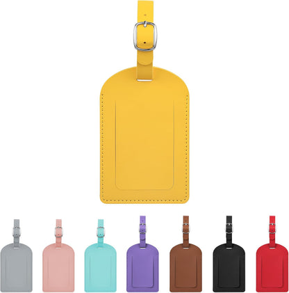 Luggage Tags for Suitcase Travel Bag Labels Privacy Protection Luggage Tag for Baggage PVC Baggage ID Label Tags Yellow