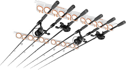 KastKing SafeGuard Fishing Rod Holder for Garage, Wall or Ceiling Mounted Fishing Rod Rack Storage Organizer, Fishing Pole Holder Holds 12 Rods or Combos in Less Than 36 Inches