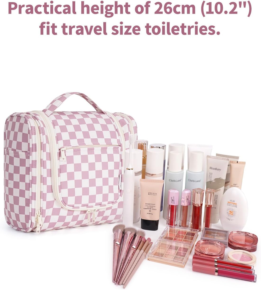 Narwey Hanging Toiletry Bag for Women Travel Makeup Bag Organizer Toiletries Bag for Cosmetics Essentials Accessories