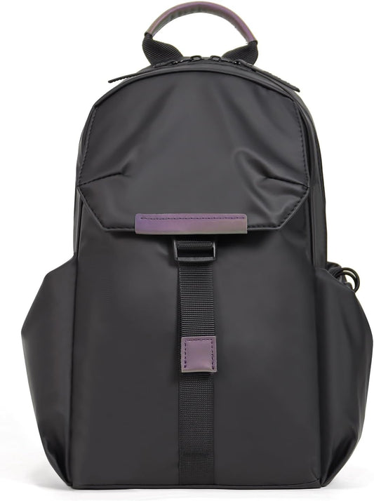 Crossbody Messenger Bag for Women Men Travel Backpack Convertibale Sling Bag Travel Hiking Daypack，Water-Resistant (black, small)