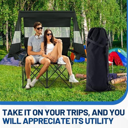 48" Large Camping Chair Bag Replacement, Folding Chairs Bag, Black