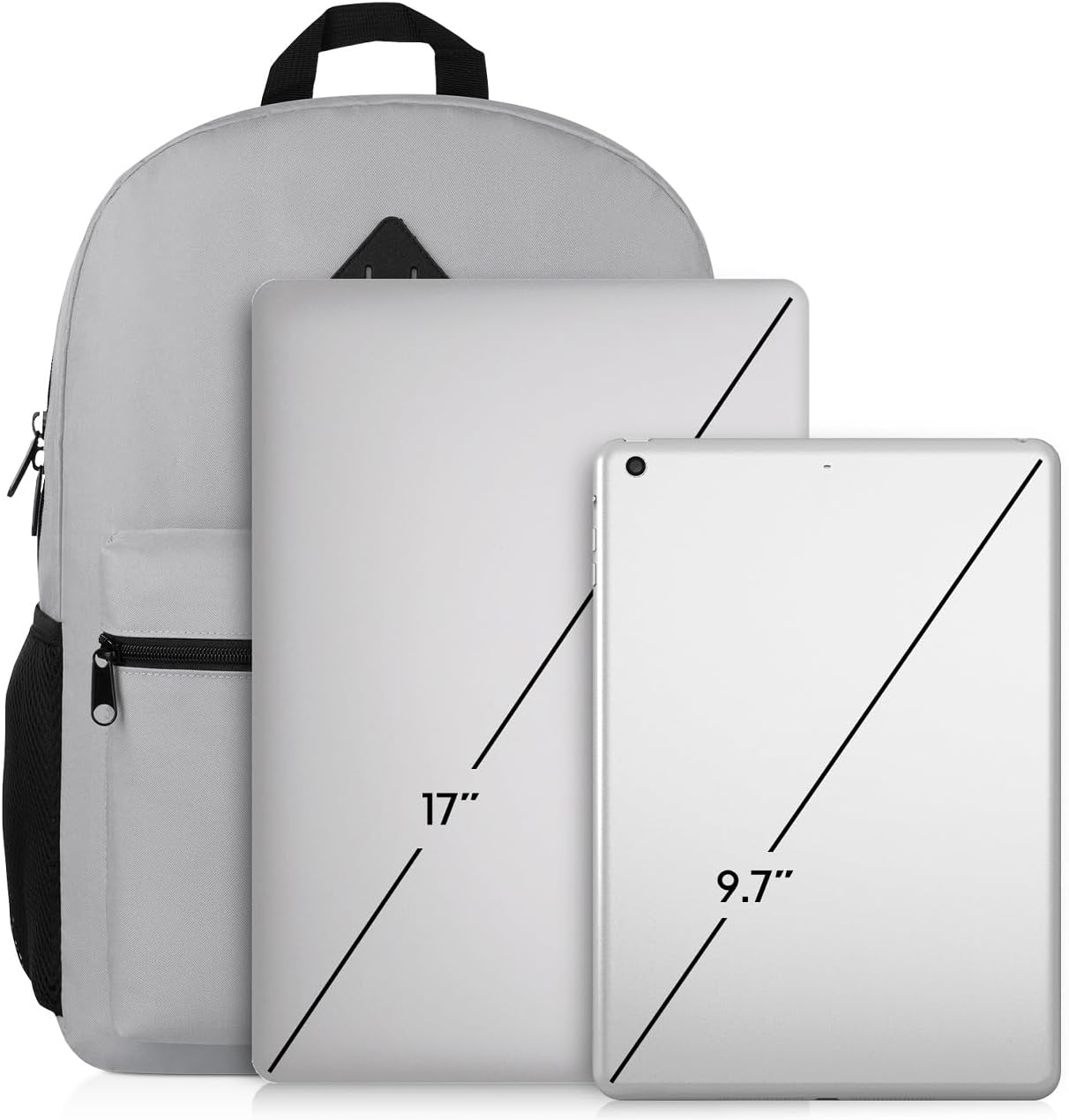 17 Inch Unisex School Backpack,Classic Bookbag Adults and Teens Schoolbag with USB Port for High School College Office Work Travel