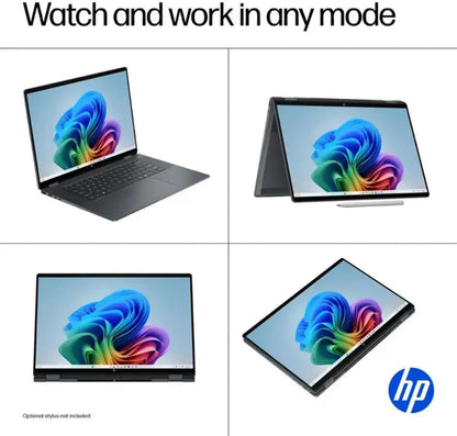 HP OmniBook X Flip 16 2-in-1 Laptop: 16" FHD+ Touchscreen, Intel Core Ultra 7 (NPU 47 Tops), 16GB RAM, 512GB SSD, Intel Arc 140V GPU, Copilot+ PC, Eclipse Gray, W/Pen Accessories, Windows 11