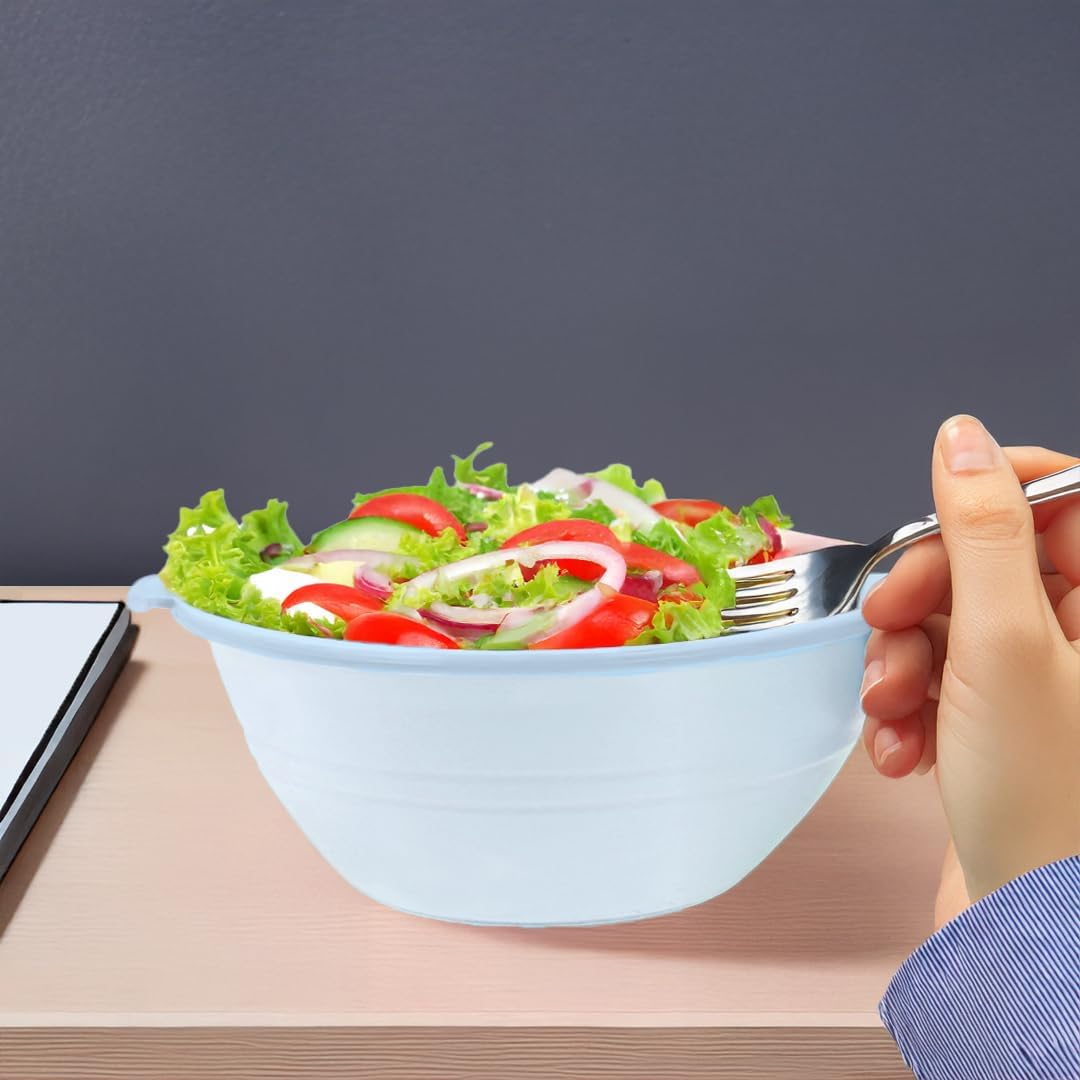 kūpaa Bowl & Carrier Duet – Microwave Safe Silicone Lunch Box For Adults– Collapsible, Leakproof, Food-Grade, Reusable To-Go Container (Glacier)