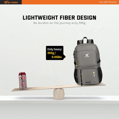 SKYSPER Lightweight Packable Backpack - 30L Hiking Daypack with Wet Pocket Foldable Travel Carry-on Backpack for Women Men