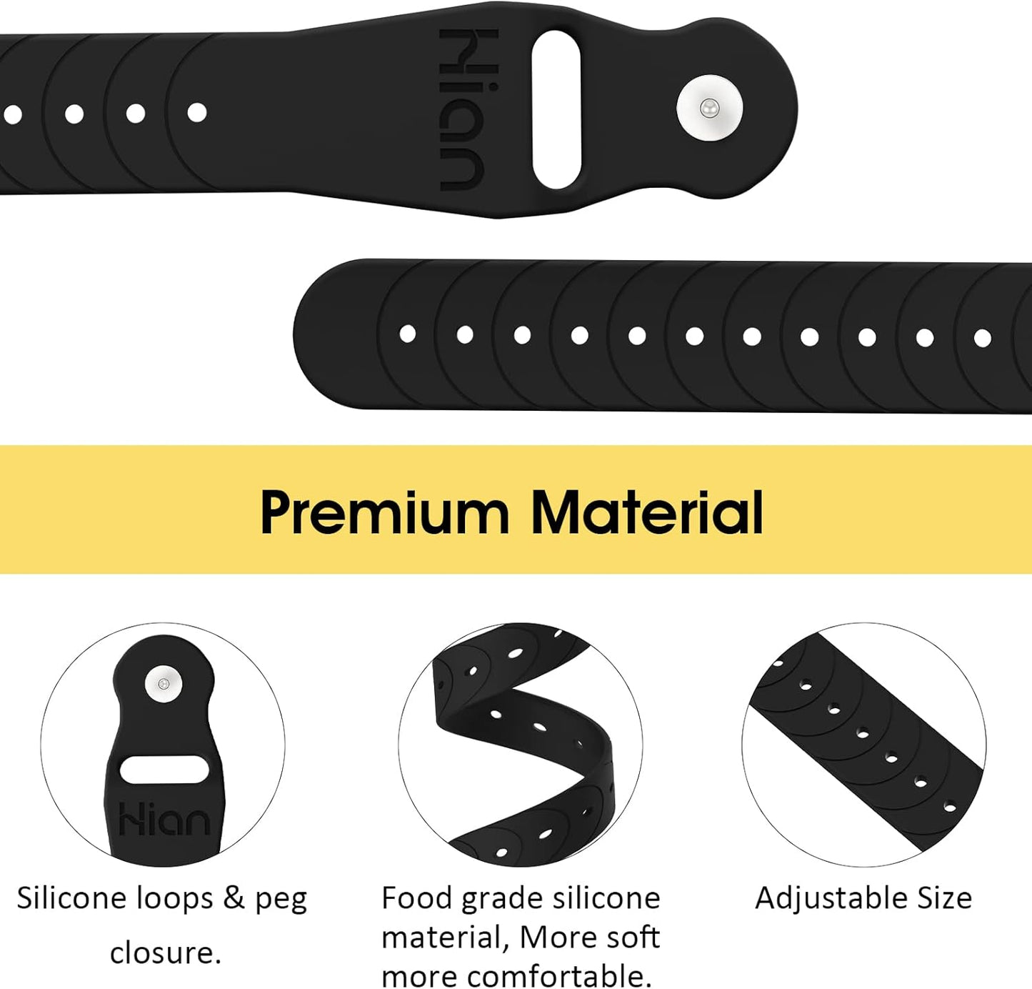 Hion Motion Sickness Bracelets Sea Sickness Wristbands for Motion Sickness/Morning Sickness/Pregnancy Nausea Anti Nausea Wristband Acupressure Nausea Bands Motion Sickness Bands（2Pairs Black）