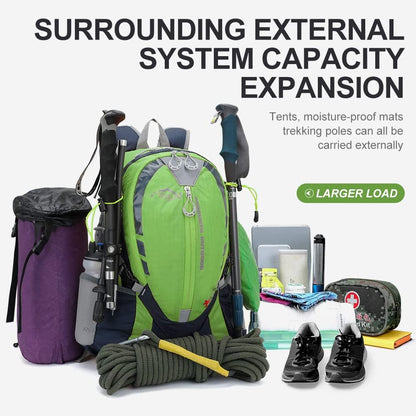 INOXTO Small Hiking Backpack with 2L Water Bladder and Rain Cover, 25L Hydration Backpack Hiking Daypack (Green)