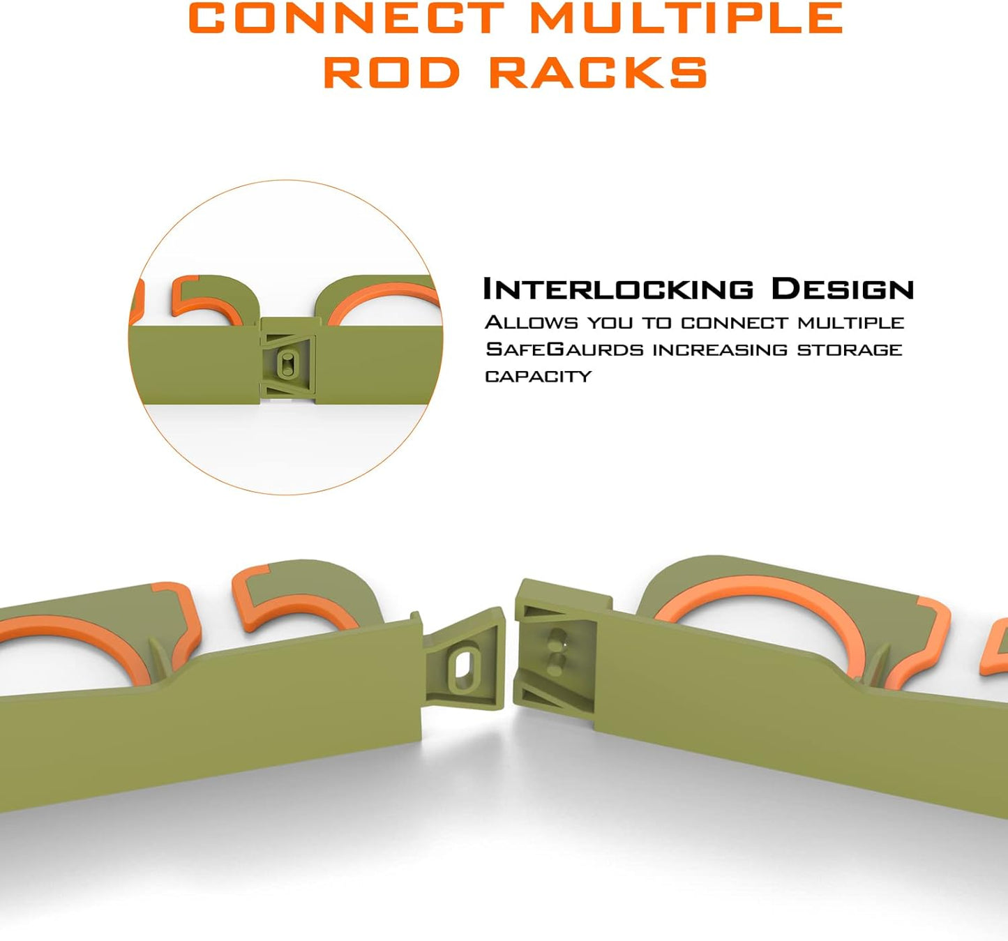 KastKing SafeGuard Fishing Rod Holder for Garage, Wall or Ceiling Mounted Fishing Rod Rack Storage Organizer, Fishing Pole Holder Holds 12 Rods or Combos in Less Than 36 Inches