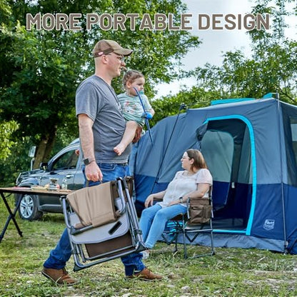 TIMBER RIDGE 400lbs Heavy Duty Camping Chair Portable Directors Chair
