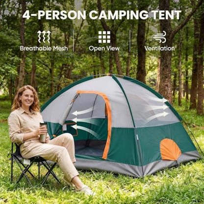 OLIXIS Camping Tent 2 Person, Tent for Camping, Fast Setup, Compact Carry