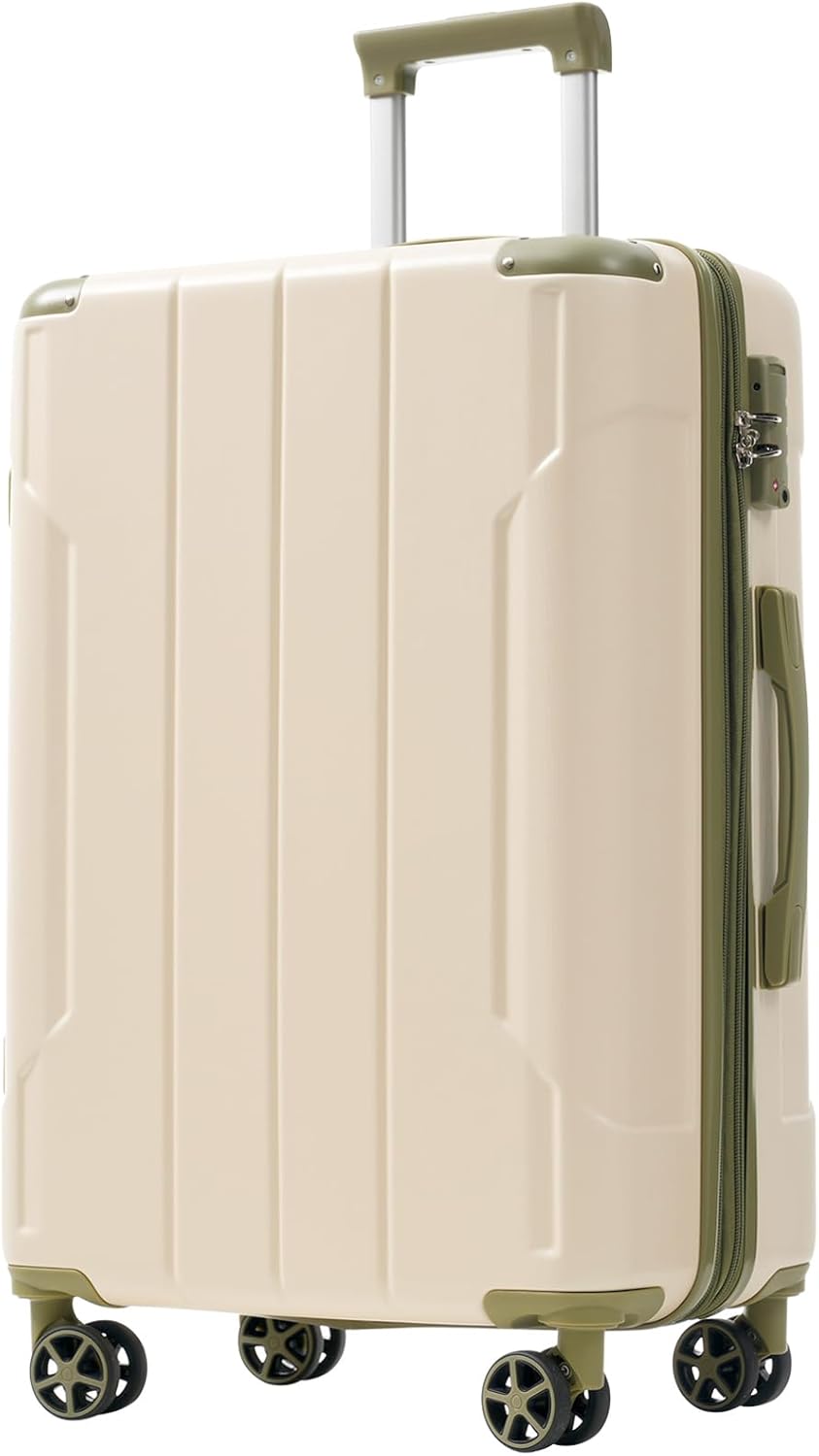 Merax 28 Inch Expandable Checked Luggage, Hardshell ABS Large Suitcase with Spinner Wheels, TSA Lock, Lightweight Travel Suitcase for Long Trips and Vacations