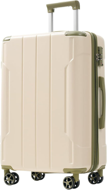 Merax 28 Inch Expandable Checked Luggage, Hardshell ABS Large Suitcase with Spinner Wheels, TSA Lock, Lightweight Travel Suitcase for Long Trips and Vacations