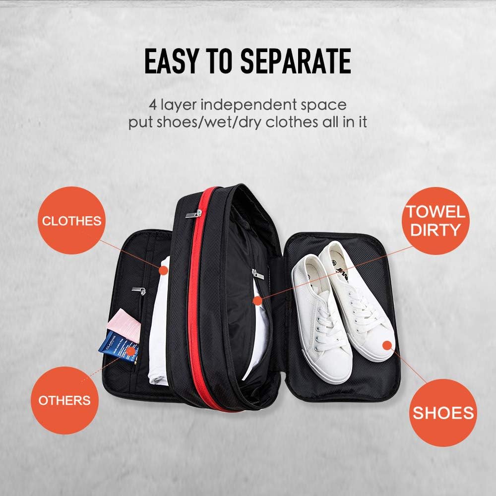 Bee Nesting Waterproof Compression Packing Cubes,Travel Packing organizers for Carry on Luggage,Backpacking, Suitcases