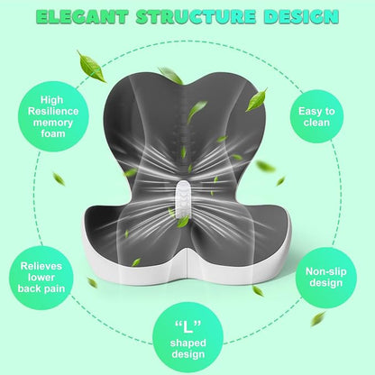 Buttocks Cushion for Office Chair Memory Foam Seat Pad for Butt Support - Image 4