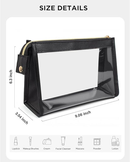 Small Clear Makeup Bag, Waterproof Clear Travel Toiletry Bag Case Cosmetic Bag - Image 5