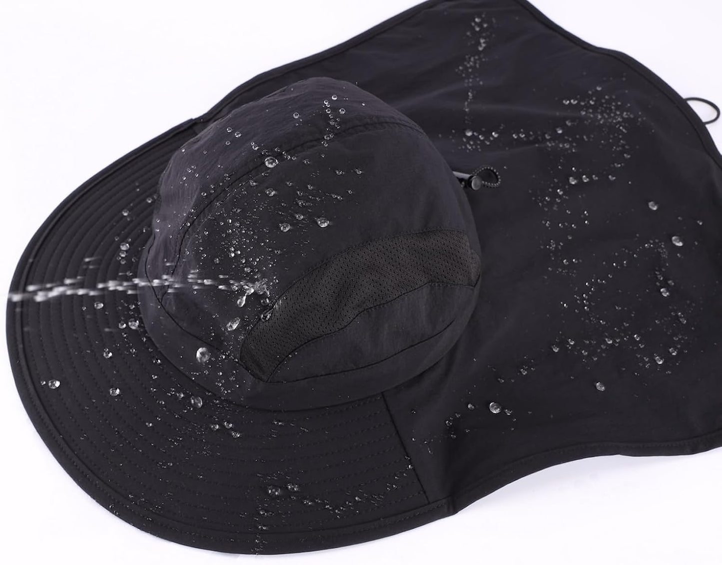 Home Prefer UPF 50+ Sun Hats for Men Women Wide Brim Fishing Hat with Neck Flap UV Protection Sunblock Safari Bucket Hat