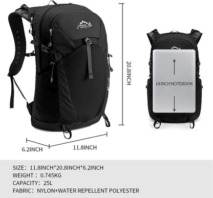 Hiking Hydration Backpack with 3l Water Bladder for Women and Men 25L Water Backpack for Hiking, Cycling, Climbing, Camping