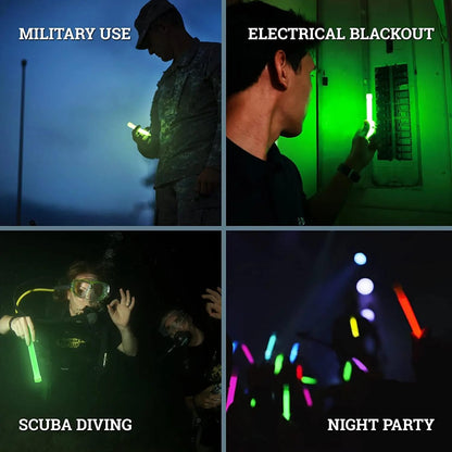 Glow Fever Emergency Safety Military Grade Glow Sticks, 30pcs 6'' Lightsticks, Light Up Ultra Bright with 12 Hours Duration. for Hiking Party Camping Blackouts Hurricane Shelter Survival Kit (Yellow)