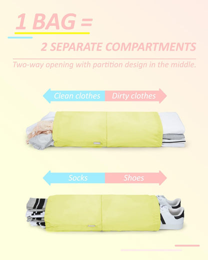 BAGSMART 6 Set Compression Packing Cubes - Lightweight Travel Essentials, Durable Luggage Organizer