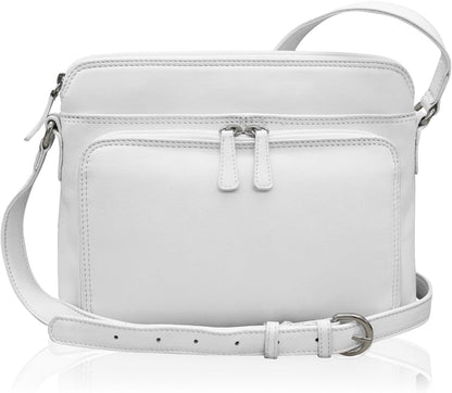 ili New York Genuine Leather Crossbody Bags for Women - Premium RFID Blocking Shoulder Bag Organizer with Adjustable Strap