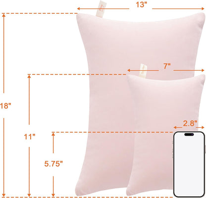 NTBAY Toddler Pillows, Down Alternative 13"x18" Pillows, Machine Washable - Soft and Breathable Travel Small Pillows for Sleeping, Ideal for Daycare, Crib, Cot, Pink