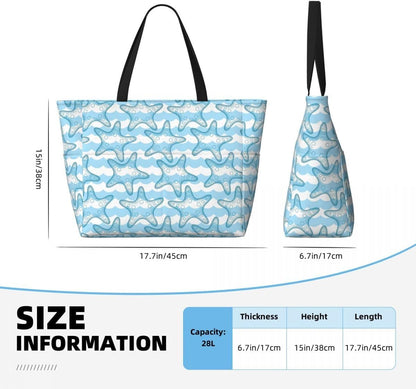 Waterproof Beach Tote Pool Bags for Women Ladies Extra Large Gym Tote Bag for Weekender Travel with Small Pouch