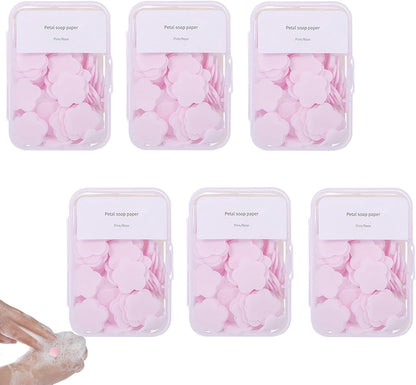 600PCS Portable Mini Soap Sheets – Scented Disposable Hand Washing Paper, Travel-Friendly & Water-Soluble Soap for Camping, Hiking & Outdoor Use