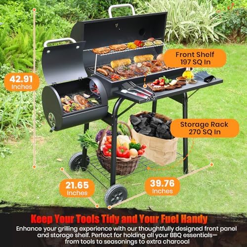 Charcoal Grill Offset Smoker: Charcoal Barbecue Grills