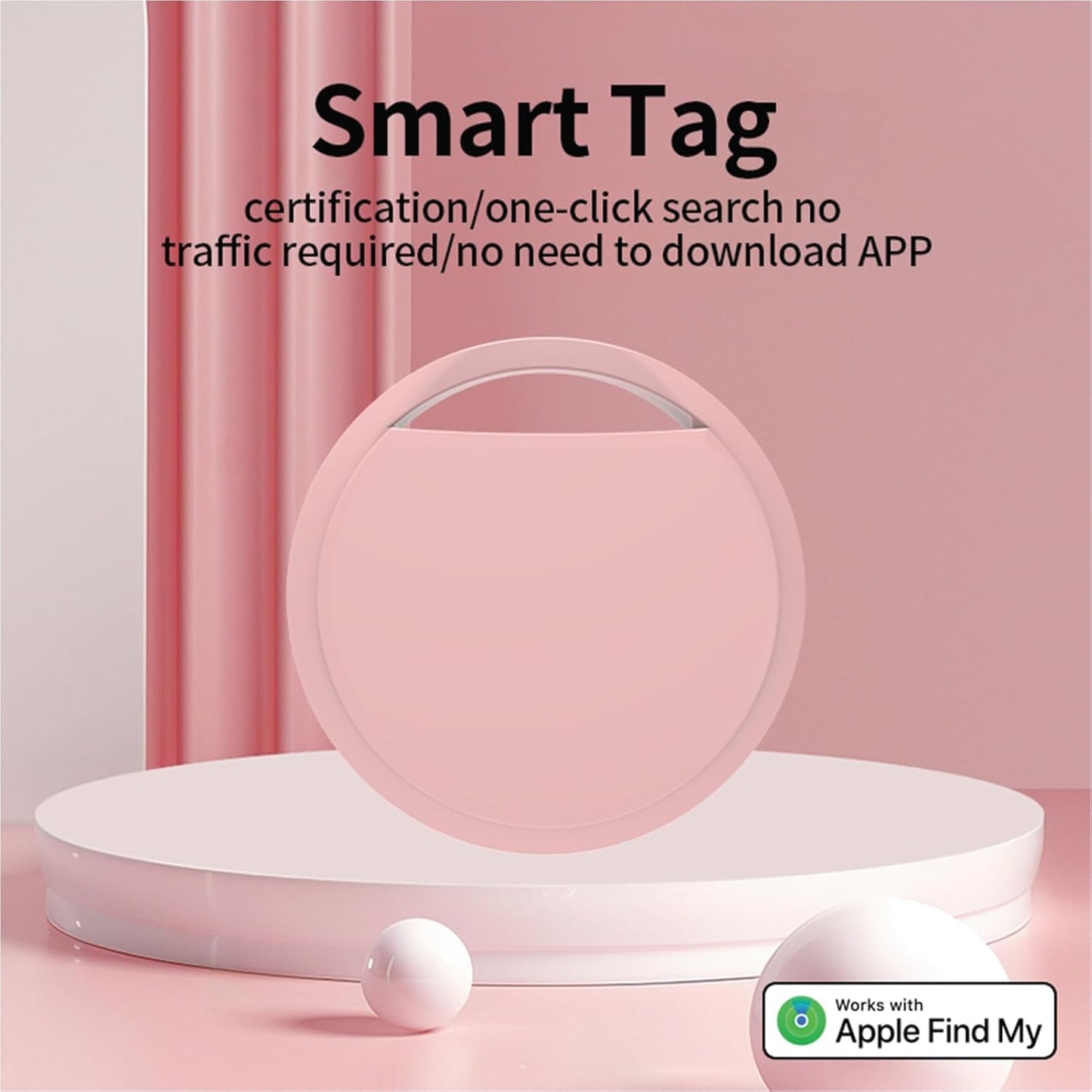 Air Tracker Tags 4 Pack Smart Tag Bluetooth Trackers Work with Apple Find My (iOS Only), Lightweight Tag Prevent Loss of Luggage Wallets Keys Bags,Replaceable Battery,IP67 Waterproof