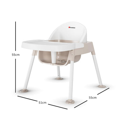Foundations Secure Sitter Feeding Chairs Multipack, No-Tip Feet, 3-Point Adjustable Harness, Removable Tray, Easy to Clean, Stackable Feeding Chairs, 3 Pack (9 inch)