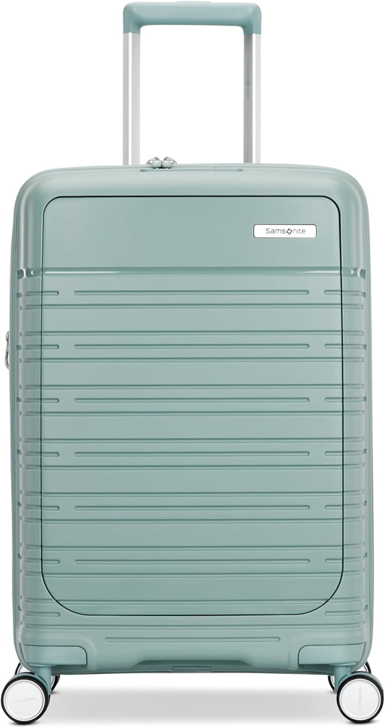 Samsonite Elevation Plus - Carry-On Hardside Luggage with QuickEntry™ Front Compartment - Scratch Resistant Polypropylene Shell, AirTag Holder, TSA Lock, Airline Approved- Cypress Green