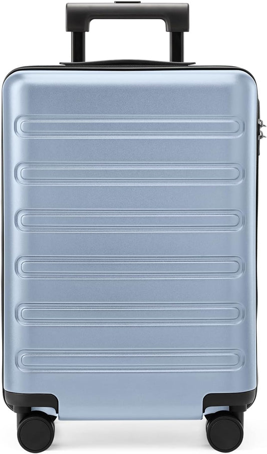 Carry on Luggage 22 X 14 X 9 Airline Approved, 20 Inch Luggage for 3-5 Days Travel, Double Spinner Wheels, 100% Hardshell PC, TSA Lock (09-Blue, Checked 28-Inch)