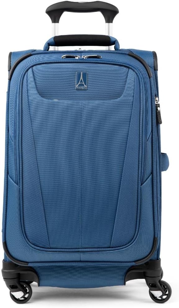 Travelpro Maxlite 5 Softside Expandable Carry-On Luggage with Spinner Wheels, Lightweight, 21-Inch —Ensign Blue