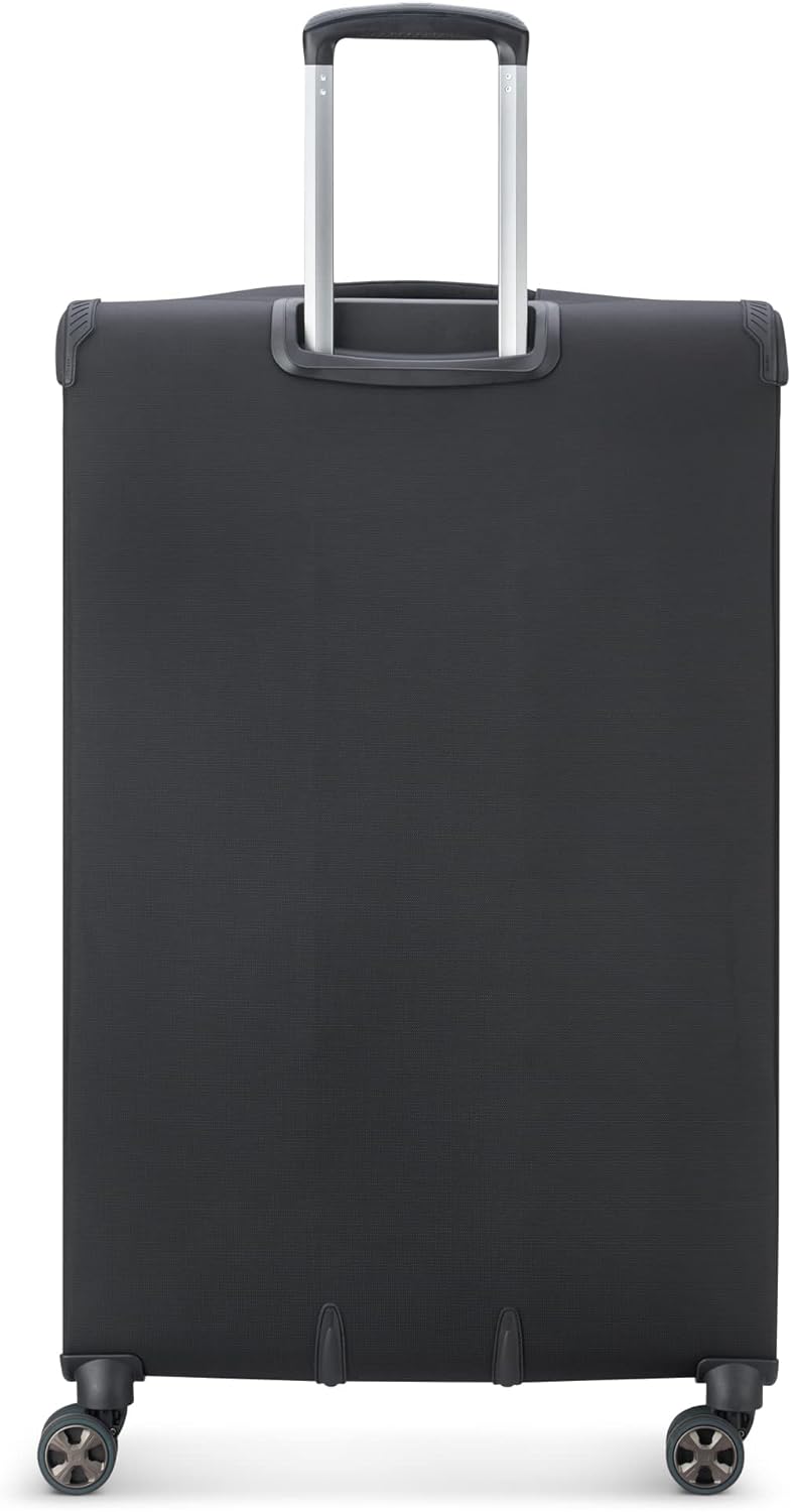 DELSEY PARIS Helium DLX Softside Expandable Luggage with Spinner Wheels, Black, Checked-Large 29 Inch
