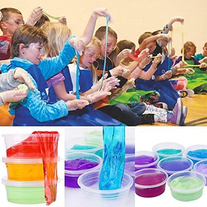 Augshy 40 Pack 2oz Small Slime Containers With Lids, Hawaiian Shaved Ice Mold Jello Shot Cups Condiment Containers Plastic Portion Cups with Lids for Salad Dressing Food Storage Containers