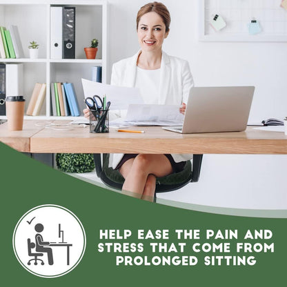 Stuffed Donut Pillow Seat Cushion | for Tailbone and Coccyx Pain, Hemorrhoids, Bed Sores, Pregnancy, Prostate, Surgery Recovery, Sitting Pressure Relief, for Home, Office and Car (Dark Green)